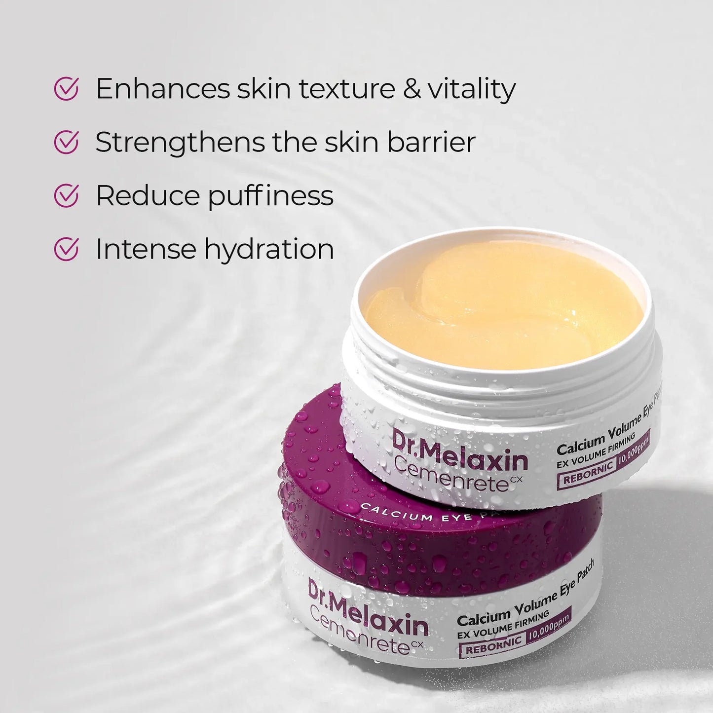 Calcium Volume Eye Patch 60ea - Anti-aging, Drooping Eyelid, Puffiness | Korean Cosmetics, Firming & Moisture Mask Under Eye