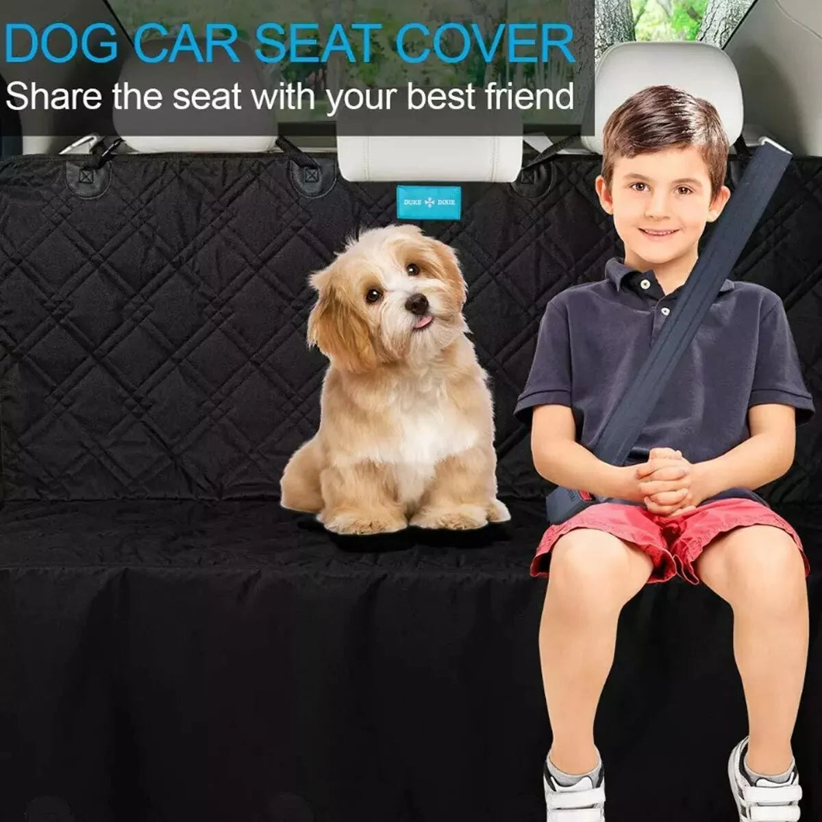 Car Dog Seat Cover for Back Seat Waterproof Auto Rear Pet Seat Protector Mat Nonslip Universal Safety Carrier For Outing Dogs