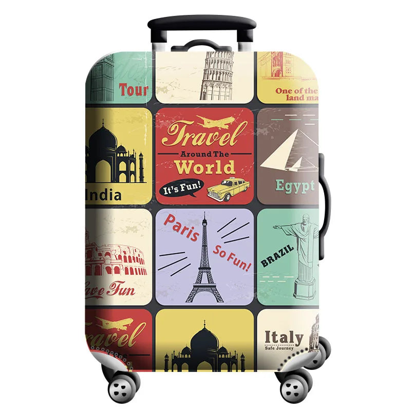 Luggage Cover Stretch Fabric Suitcase Protector Baggage Dust Case Cover Suitable for18-32 Inch Suitcase Case Travel Organizer