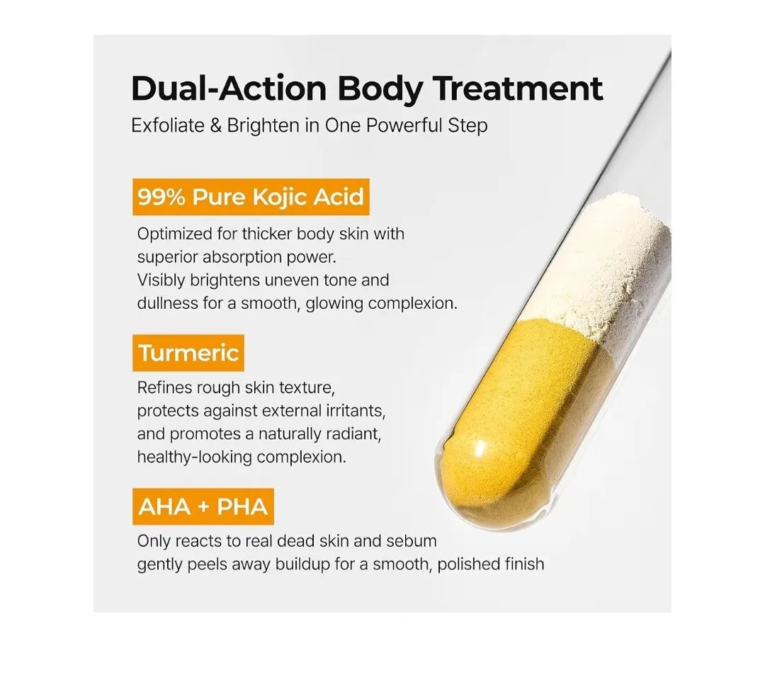 Dr. Melaxin Peel Shot- Body Keratin Care Acid Turmeric Spray with Gentle Body Brightening & Exfoliating Peeling Solution Korean Skincare, 6.76 fl.oz