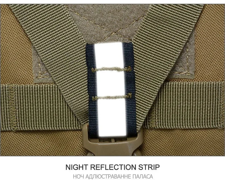 Tactical backpacks and emergency backpacks with modular loading systems, featuring reflective strips, suitable for daily use.