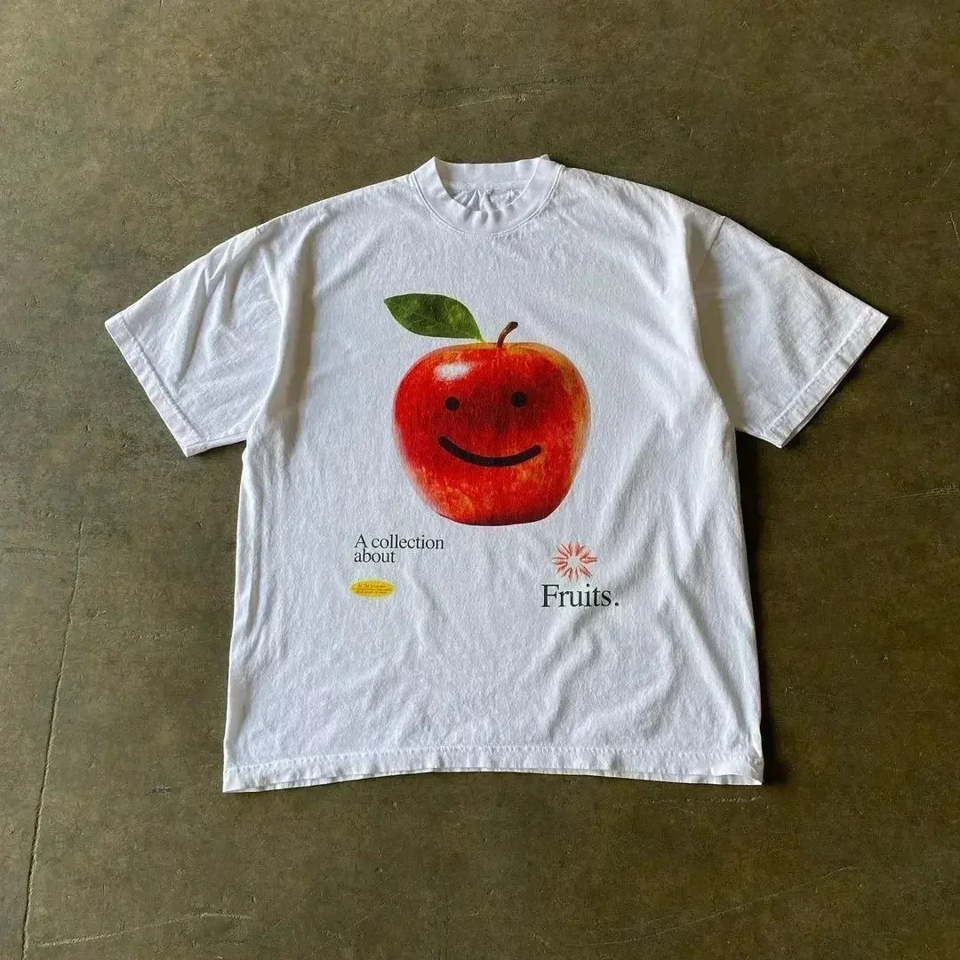 Men Women Fashion T-shirt Streetwear Gothic Harajuku Graphic T-shirts Retro Kawaii Printing Slim Women T-shirts Y2k Style 2000s