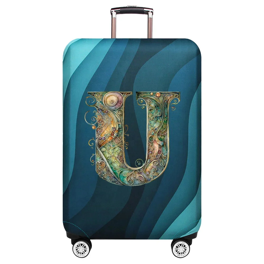 Luggage Covers 18-32inch Protector Travel Luggage Suitcase Protective Cover Stretch Dust Covers Print Graphic Letter Series