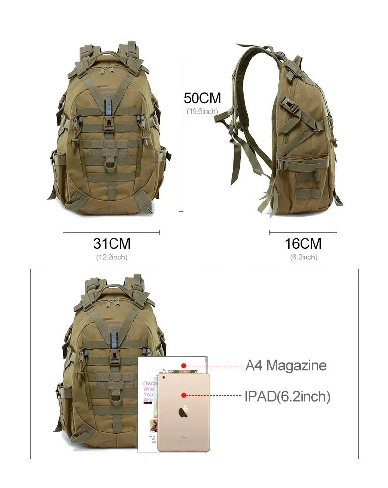 Tactical backpacks and emergency backpacks with modular loading systems, featuring reflective strips, suitable for daily use.