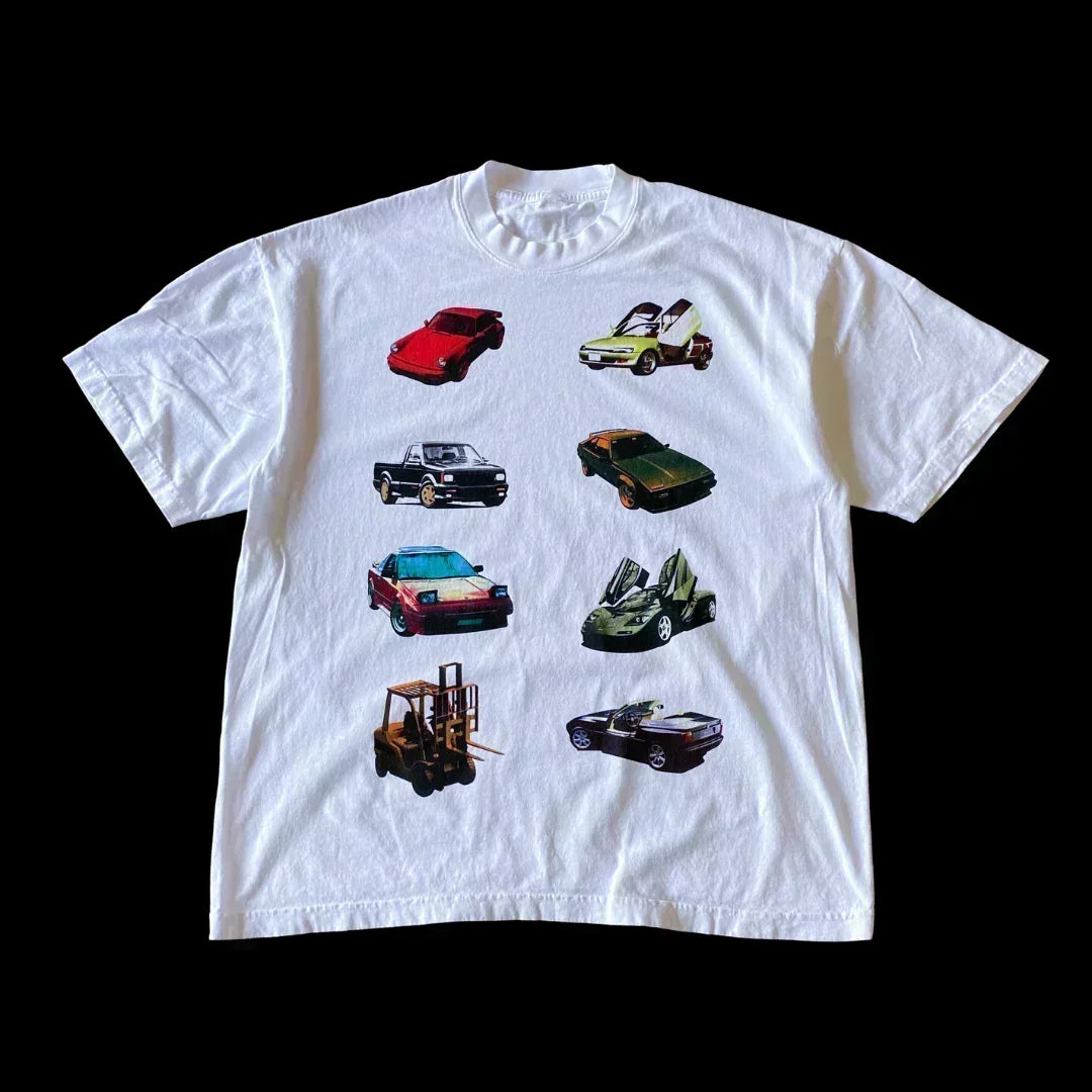 Men Women Fashion T-shirt Streetwear Gothic Harajuku Graphic T-shirts Retro Kawaii Printing Slim Women T-shirts Y2k Style 2000s