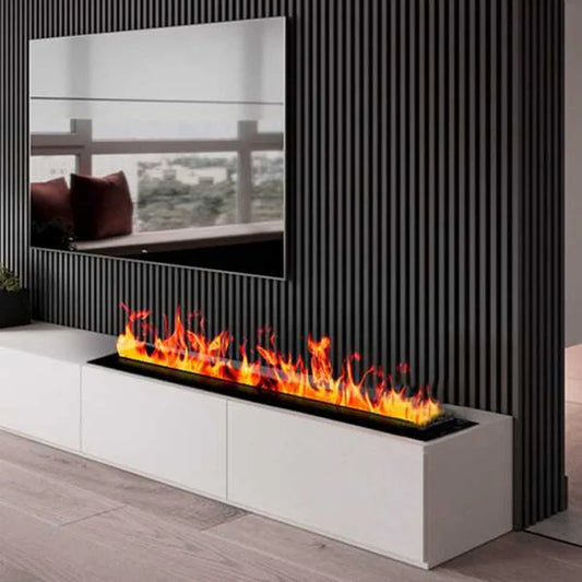 Smart water vapor fireplace, 3D flame effect, Tuya APP control,simulated burning wood sound, environmentally friendly humidifier