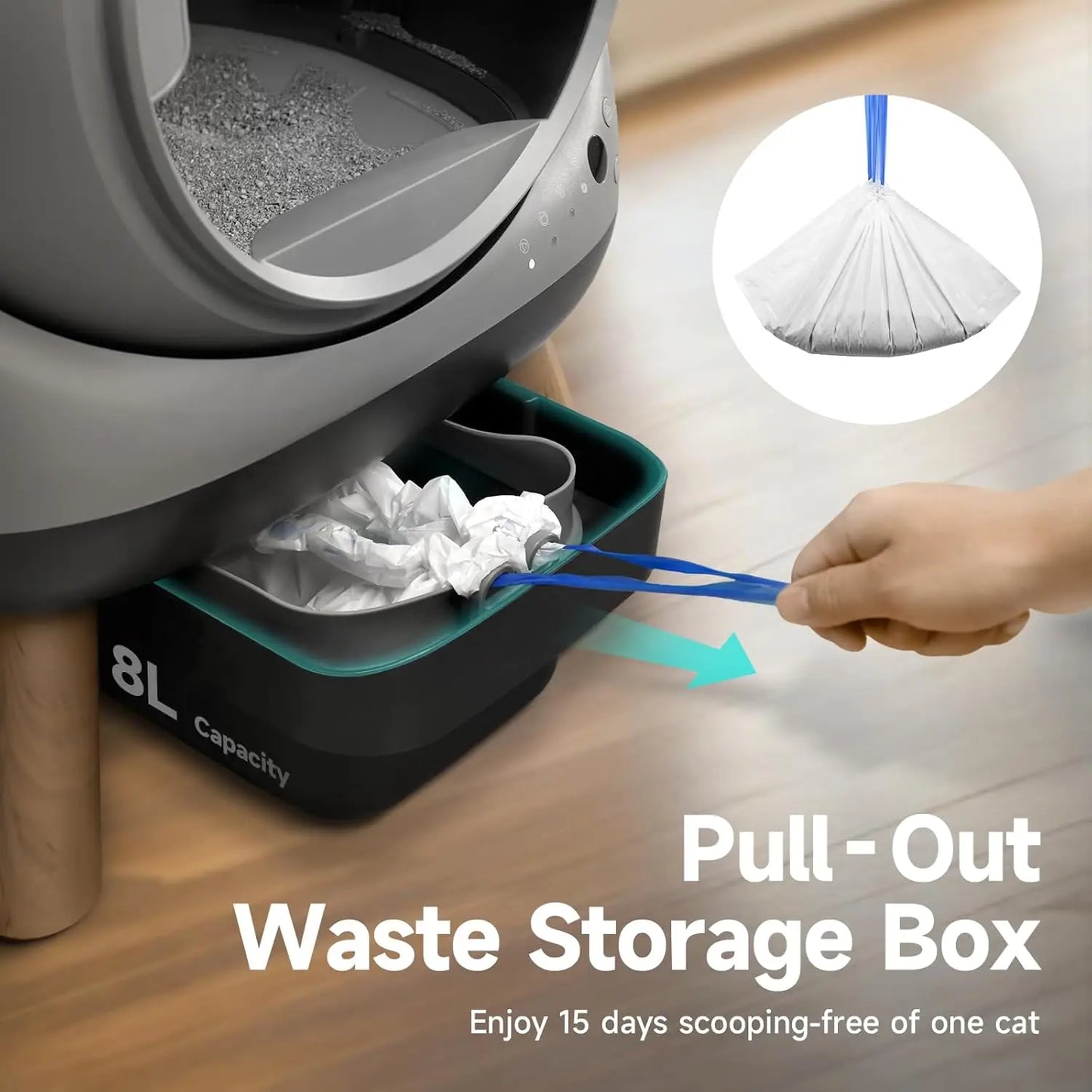 Self Cleaning Litter Box for Multiple Cats, G1 Automatic Litter Box with Smart APP Control & Health Monitoring, Customized