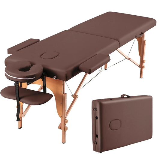 Massage Table Portable Wooden Lash Bed 24" Wide Massage Bed Foldable Beauty Spa Tattoo Face Cradle Adjustable, Customized