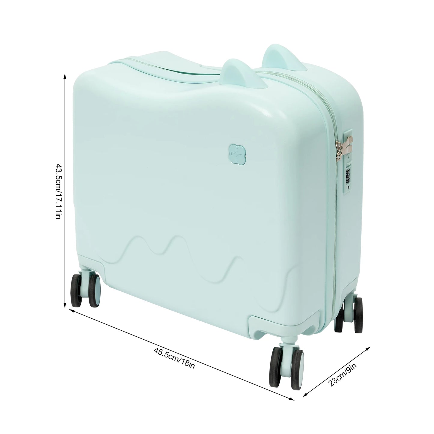 18 Inch Kids Luggage Can Sit and Ride on Suitcase 37L Universal Wheel Trolley Case Travel Suitcase for Children
