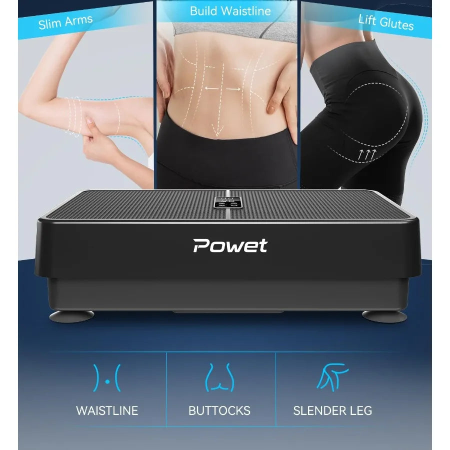 Vibration Plate Exercise Machine 99 Speed Levels with 5 Setting Modes 400LBS Whole Body Workout Waver Vibration Plate for Lymph