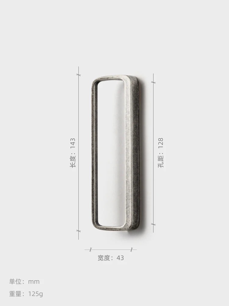 Goo-Ki Brushed Brass Cabinet Handle Antique Three-dimensional Finger Pulls Wardrobe Drawer Long Handle Nickel Drawer Pulls