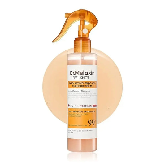 Dr. Melaxin Peel Shot- Body Keratin Care Acid Turmeric Spray with Gentle Body Brightening & Exfoliating Peeling Solution Korean Skincare, 6.76 fl.oz