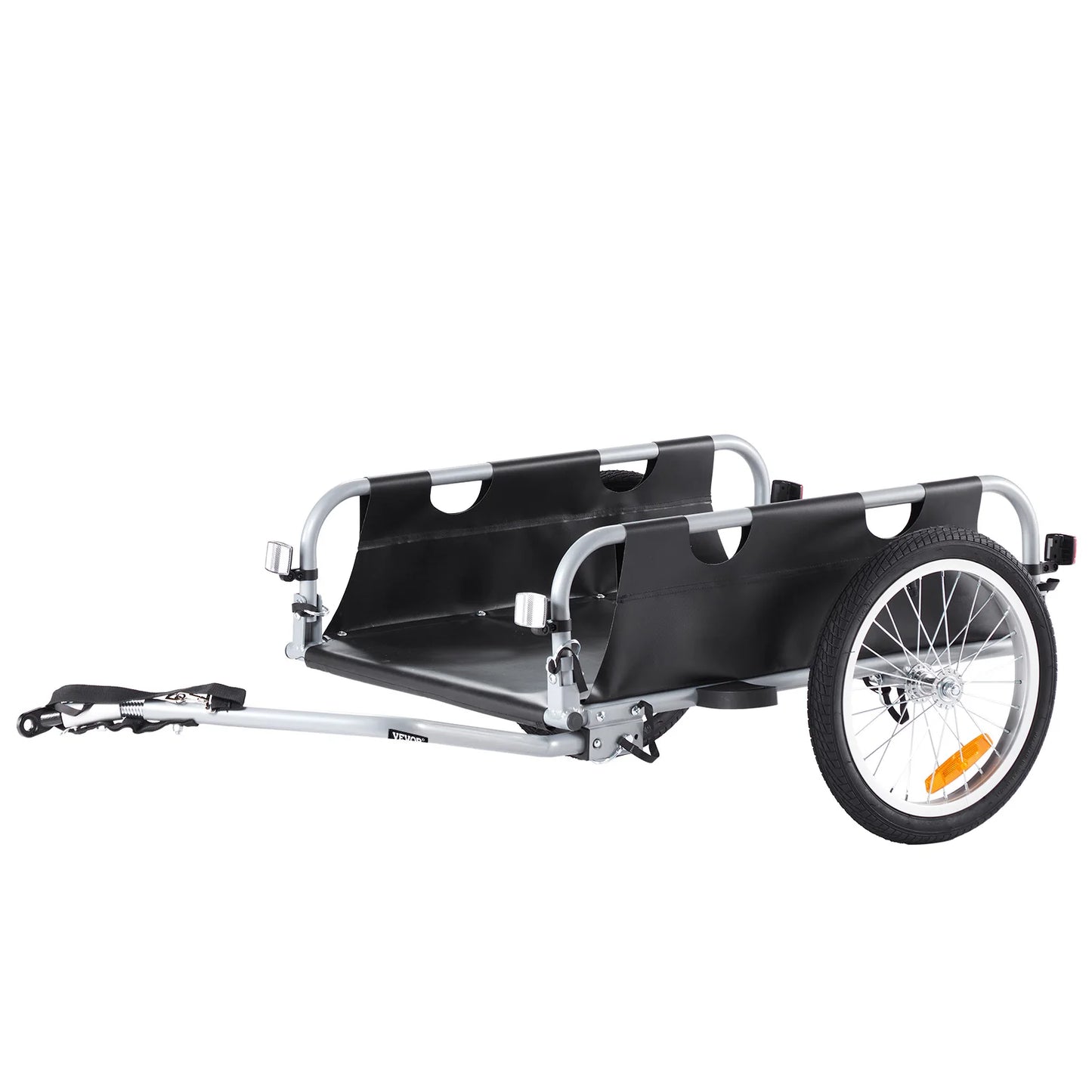 SucceBuy 100 lbs Bike Cargo Trailer Foldable Bicycle Wagon Storage Cart with 16" Wheels & Reflectors Fits 22"-28" Bike Wheels