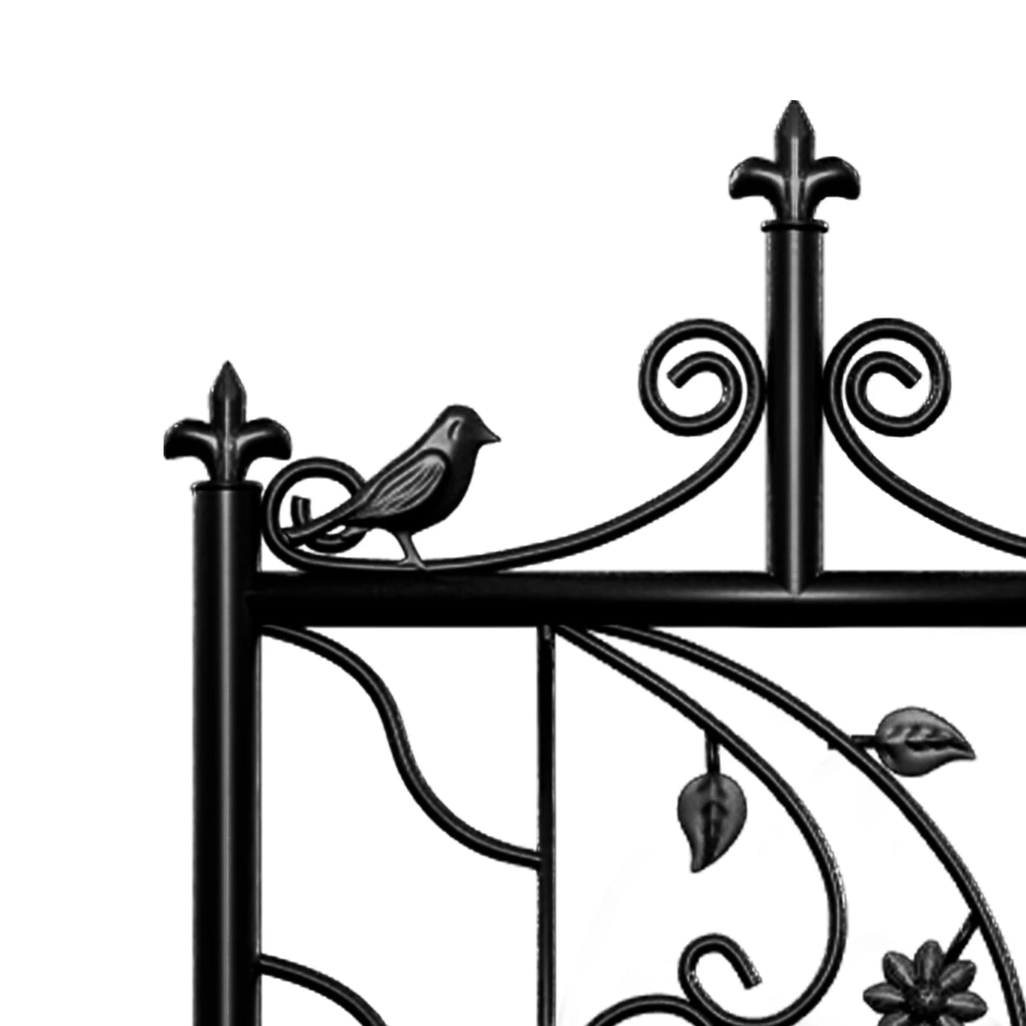71 inch Garden Trellis Decorative Outdoor Tall Metal Fence Black Lattice Panel Yard Corner Décor for Climbing Plant Flower 2 pack